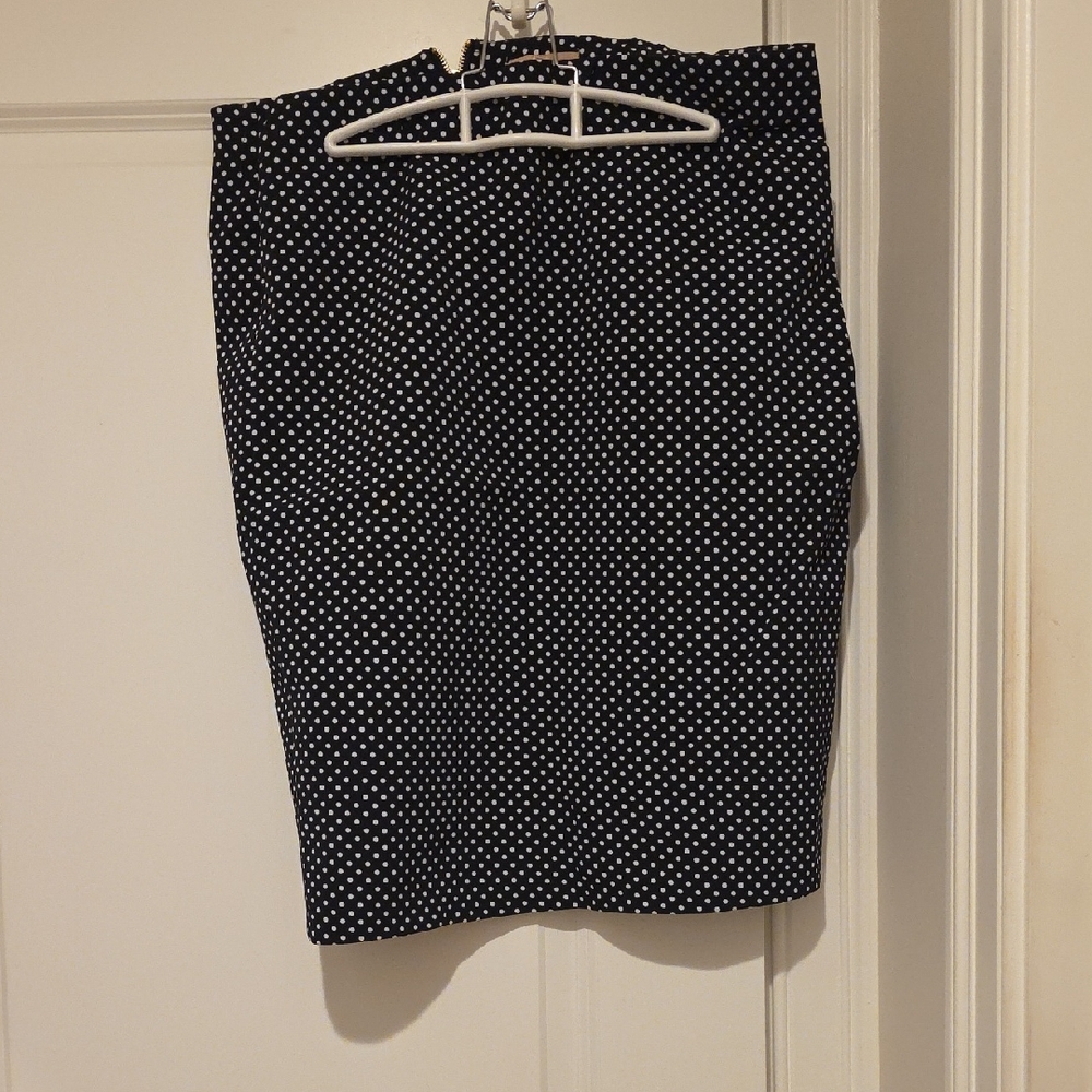 Philosophy Black and White Dotted Pencil Skirt